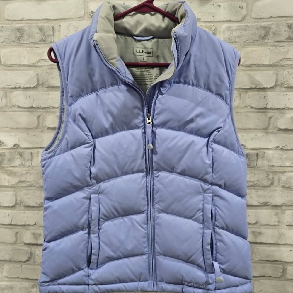 L. L. Bean Women’s Size Small S Goose Down Puffer Vest Lilac Light Purple